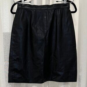 Cedars 100% Leather Black Mini Skirt